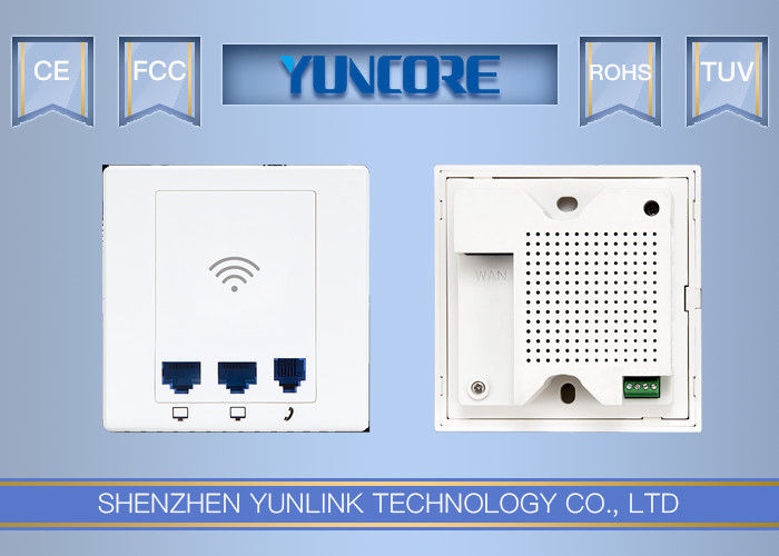 Multi Working Mode Wall Mount Access Point / Repeater / Gateway 2.4G 300Mbps Band